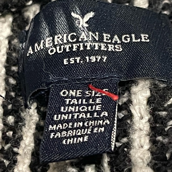 American Eagle open front Poncho Sweater one Size Grey fringe western soft - Picture 7 of 8